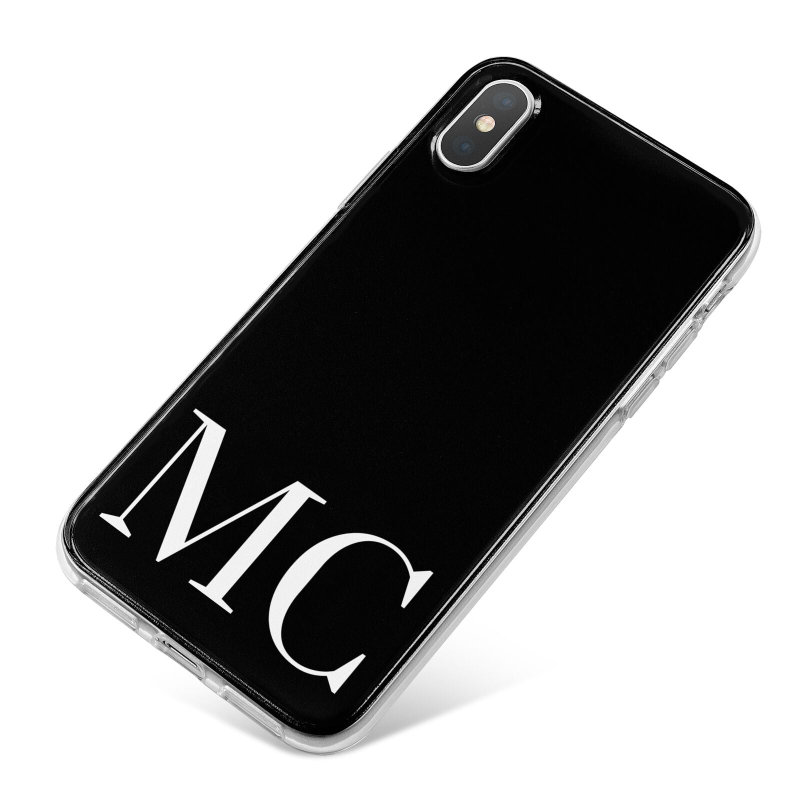 Initials Personalised 1 iPhone X Bumper Case on Silver iPhone