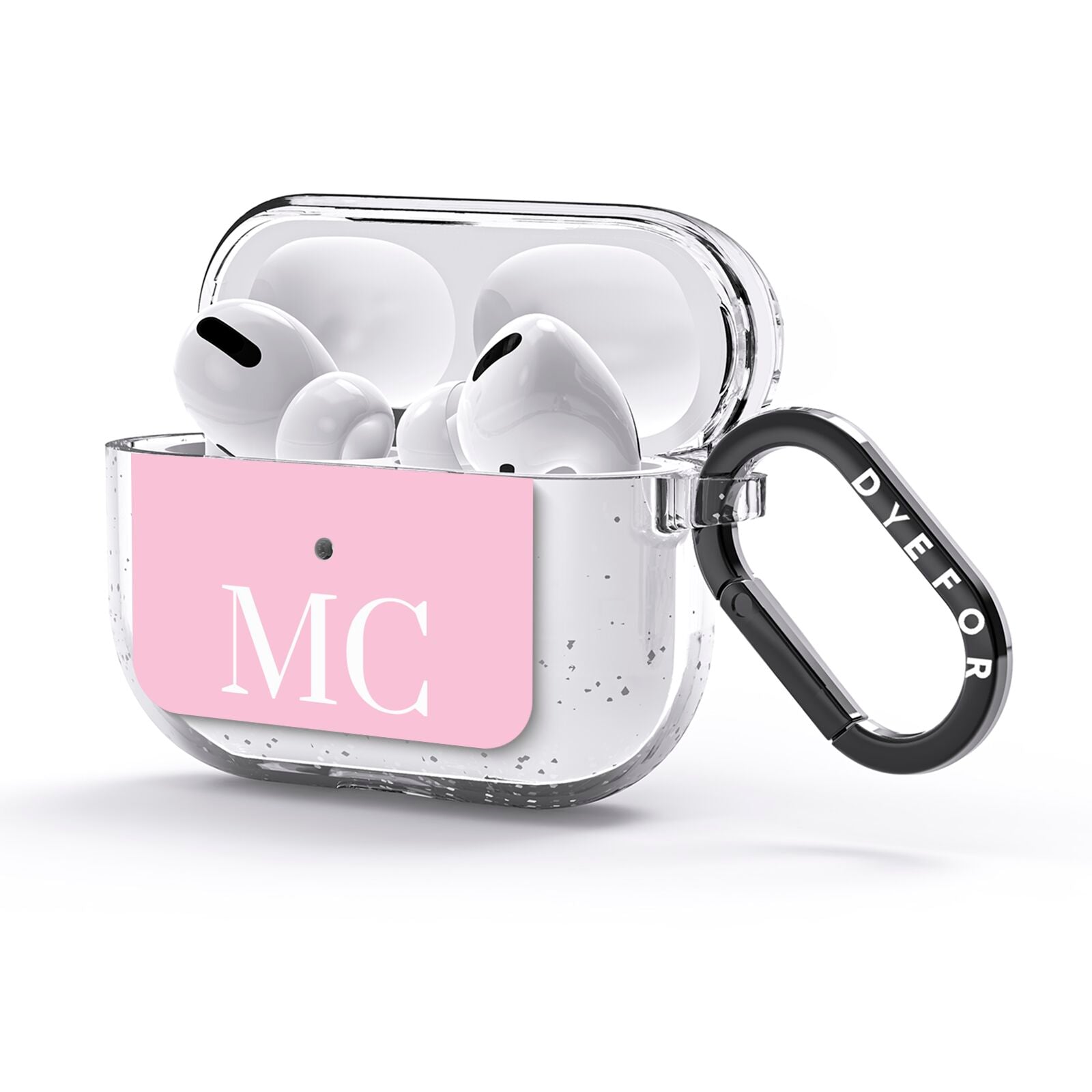 Initials Personalised 2 AirPods Glitter Case 3rd Gen Side Image