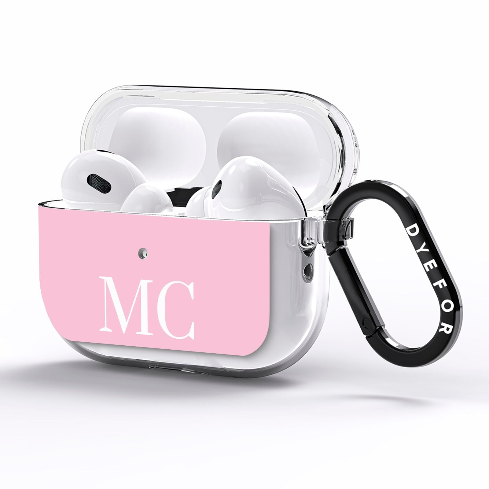 Initials Personalised 2 AirPods Pro Clear Case Side Image