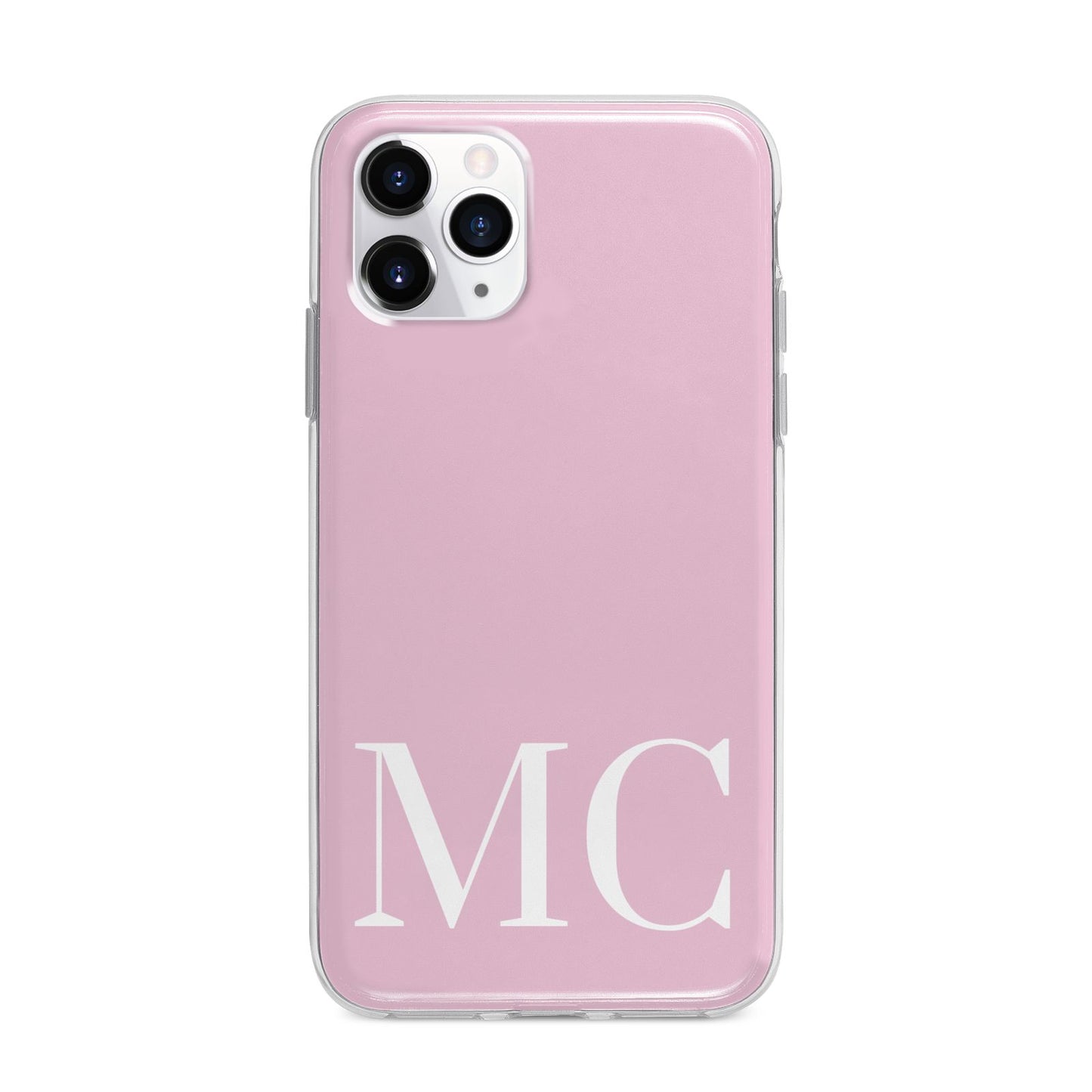 Initials Personalised 2 Apple iPhone 11 Pro Max in Silver with Bumper Case
