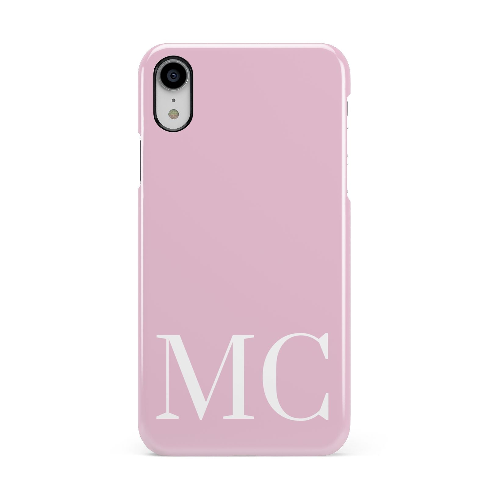 Initials Personalised 2 Apple iPhone XR White 3D Snap Case