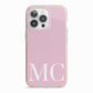 Initials Personalised 2 iPhone 13 Pro TPU Impact Case with Pink Edges