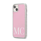 Initials Personalised 2 iPhone 14 Plus Glitter Tough Case Starlight Angled Image
