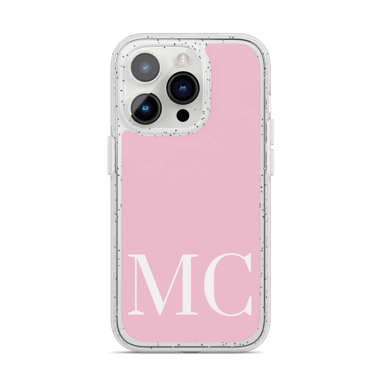 Initials Personalised 2 iPhone 14 Pro Glitter Tough Case Silver