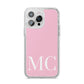 Initials Personalised 2 iPhone 14 Pro Max Glitter Tough Case Silver