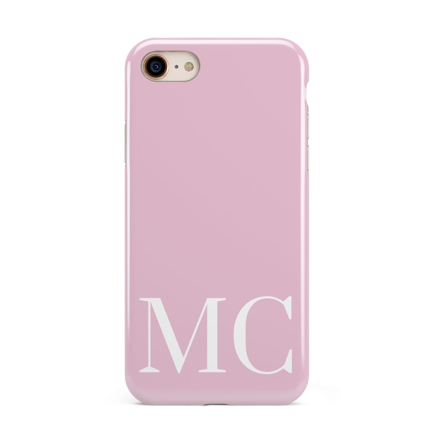 Initials Personalised 2 iPhone 8 3D Tough Case on Gold Phone