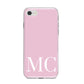 Initials Personalised 2 iPhone 8 Bumper Case on Silver iPhone