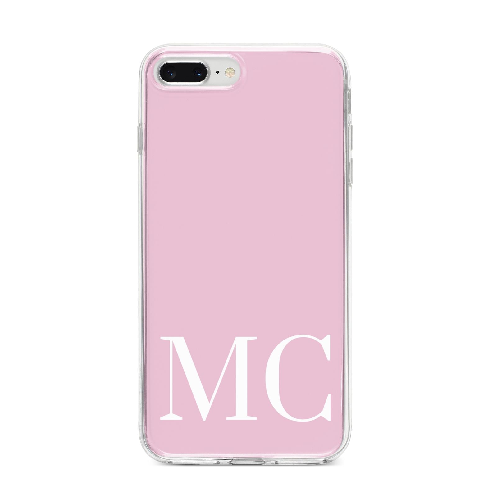 Initials Personalised 2 iPhone 8 Plus Bumper Case on Silver iPhone