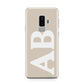 Initials Samsung Galaxy S9 Plus Case on Silver phone