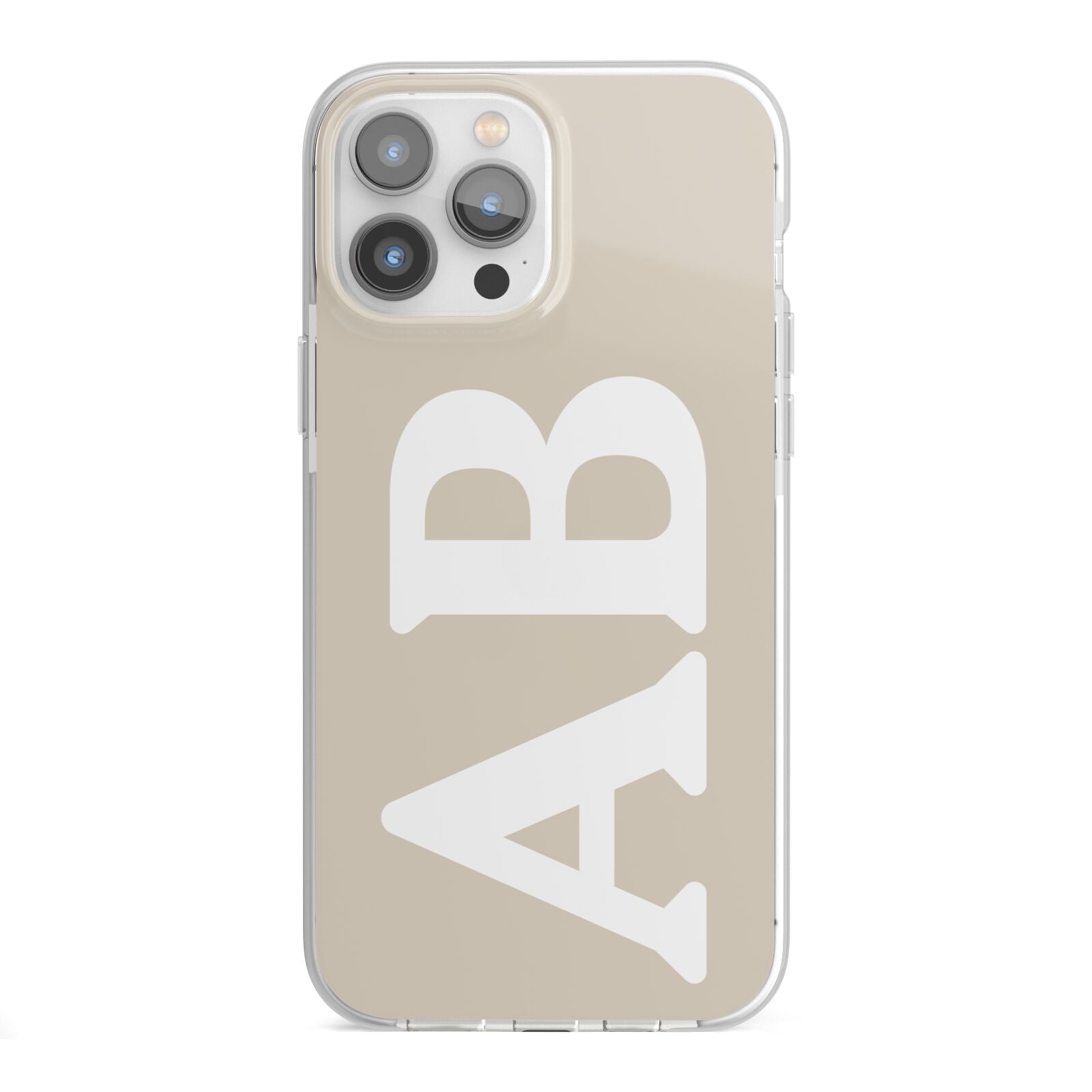 Initials iPhone 13 Pro Max TPU Impact Case with White Edges