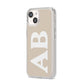 Initials iPhone 14 Clear Tough Case Starlight Angled Image