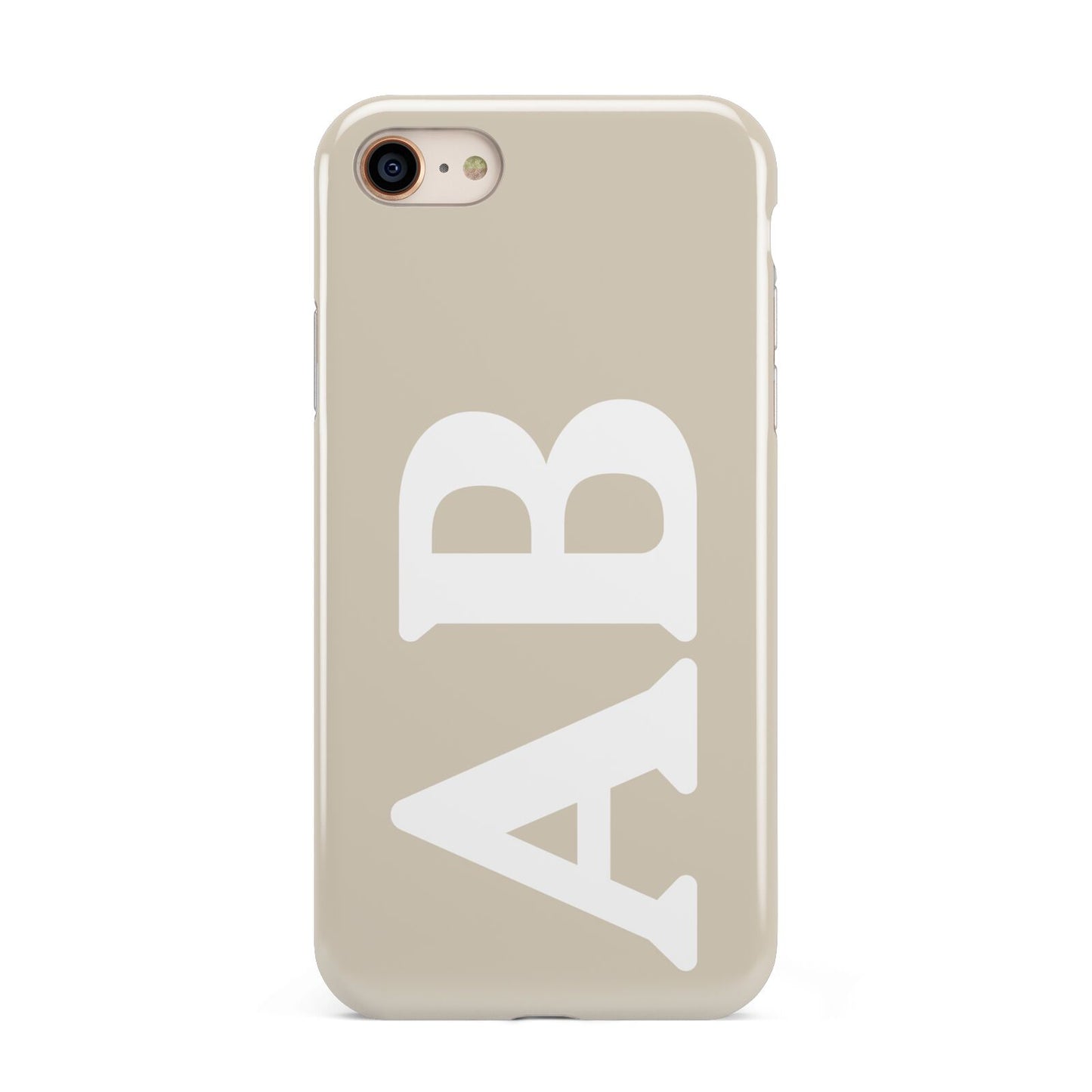 Initials iPhone 8 3D Tough Case on Gold Phone