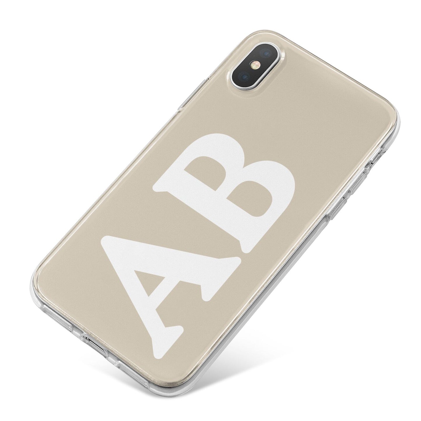 Initials iPhone X Bumper Case on Silver iPhone