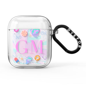 Inky Galactic Scene Personalised Initials AirPods Case