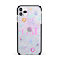 Inky Galactic Scene Personalised Initials Apple iPhone 11 Pro Max in Silver with Black Impact Case
