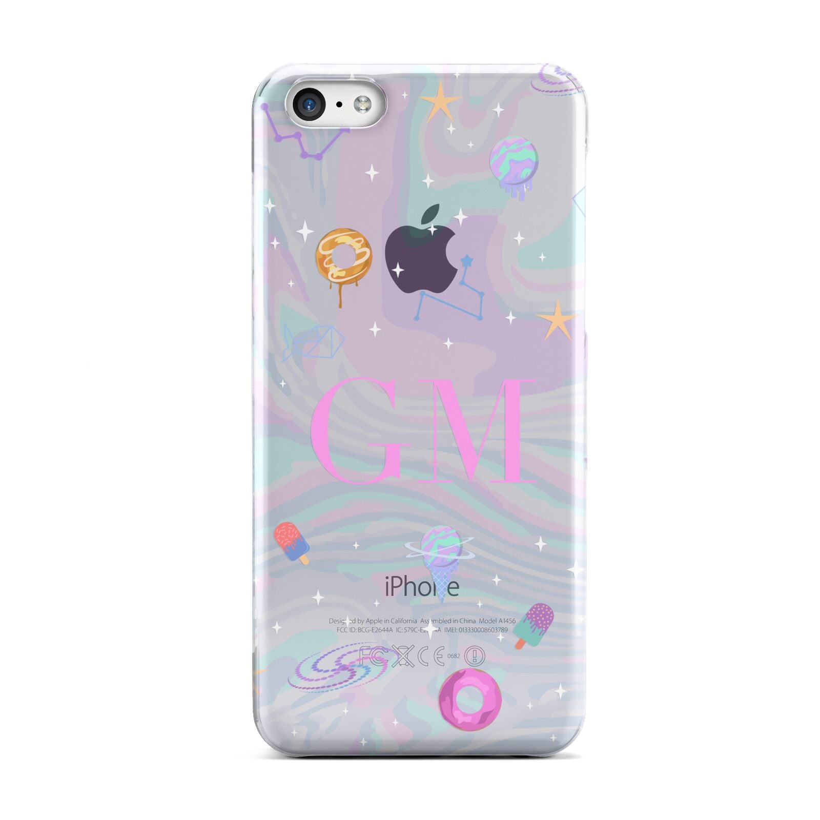 Inky Galactic Scene Personalised Initials Apple iPhone 5c Case