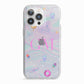 Inky Galactic Scene Personalised Initials iPhone 13 Pro TPU Impact Case with White Edges