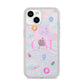Inky Galactic Scene Personalised Initials iPhone 14 Clear Tough Case Starlight