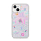 Inky Galactic Scene Personalised Initials iPhone 14 Glitter Tough Case Starlight