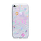 Inky Galactic Scene Personalised Initials iPhone 7 Bumper Case on Silver iPhone