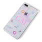 Inky Galactic Scene Personalised Initials iPhone 8 Plus Bumper Case on Silver iPhone Alternative Image