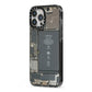 Internal Parts iPhone 13 Pro Max Black Impact Case Side Angle on Silver phone
