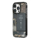 Internal Parts iPhone 14 Pro Black Impact Case Side Angle on Silver phone