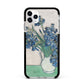 Irises By Vincent Van Gogh Apple iPhone 11 Pro Max in Silver with Black Impact Case