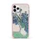 Irises By Vincent Van Gogh Apple iPhone 11 Pro in Silver with Pink Impact Case