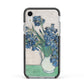 Irises By Vincent Van Gogh Apple iPhone XR Impact Case Black Edge on Silver Phone