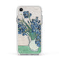 Irises By Vincent Van Gogh Apple iPhone XR Impact Case White Edge on Silver Phone