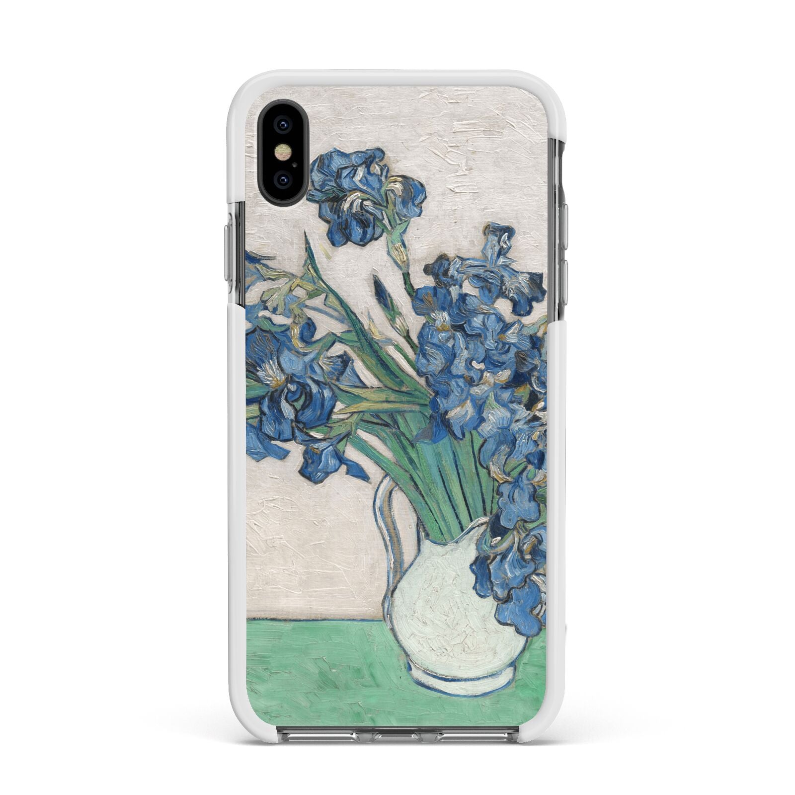 Irises By Vincent Van Gogh Apple iPhone Xs Max Impact Case White Edge on Black Phone
