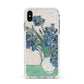 Irises By Vincent Van Gogh Apple iPhone Xs Max Impact Case White Edge on Silver Phone