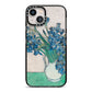 Irises By Vincent Van Gogh iPhone 13 Black Impact Case on Silver phone