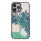 Irises By Vincent Van Gogh iPhone 13 Pro Max Black Impact Case on Silver phone
