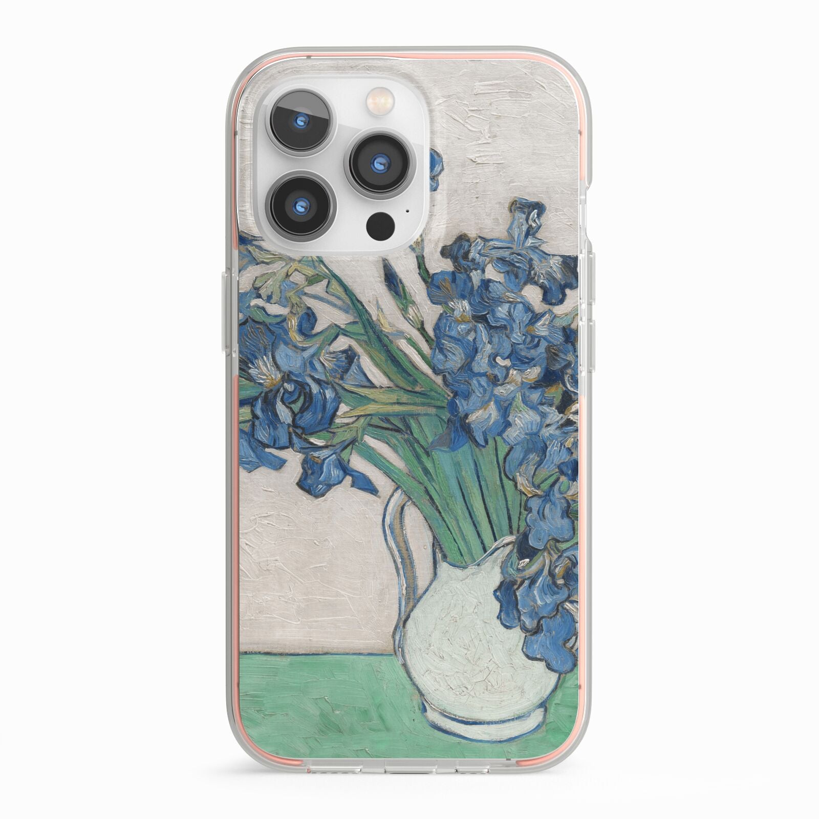 Irises By Vincent Van Gogh iPhone 13 Pro TPU Impact Case with Pink Edges