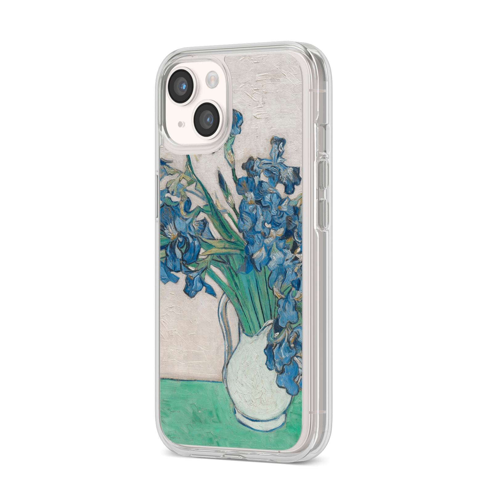 Irises By Vincent Van Gogh iPhone 14 Clear Tough Case Starlight Angled Image