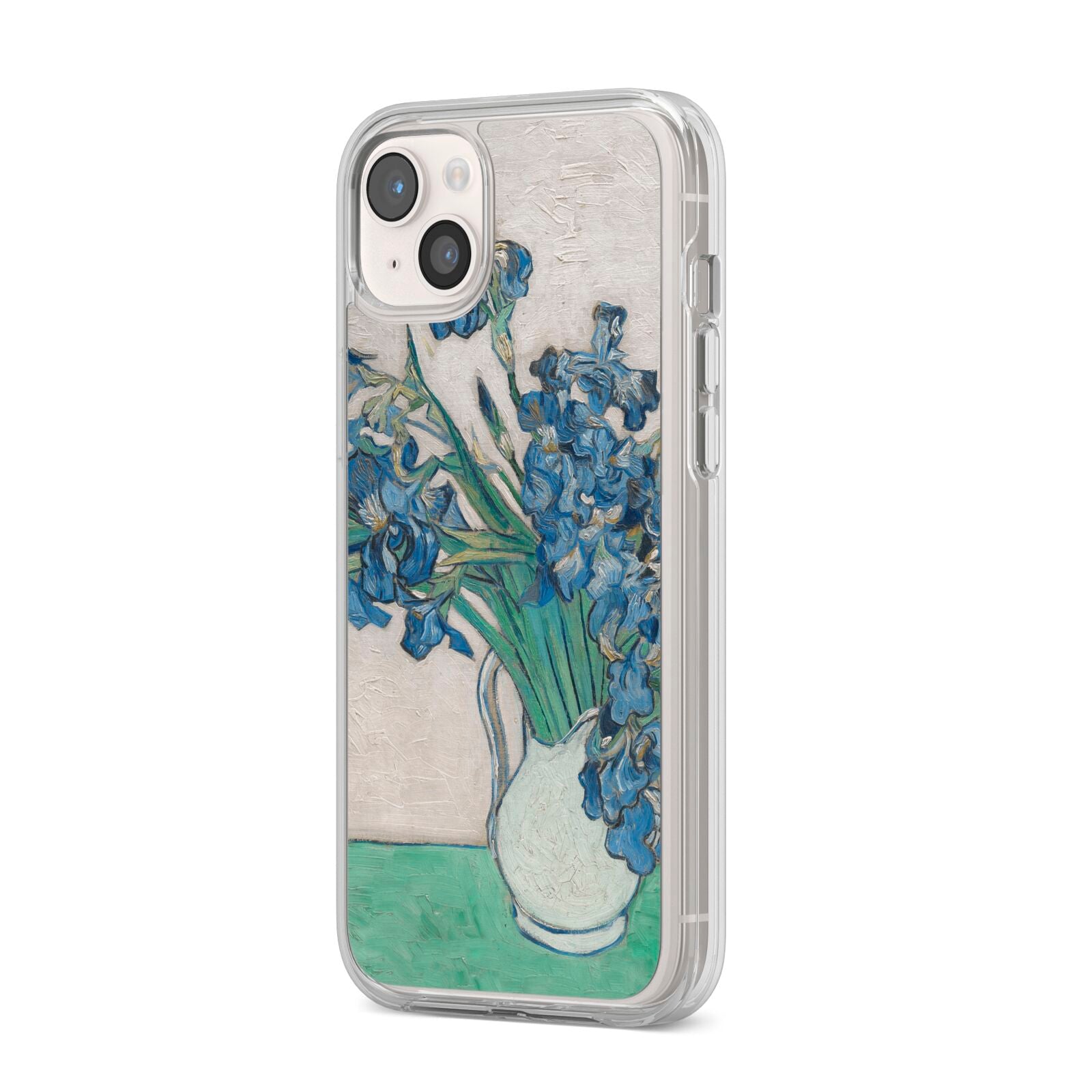 Irises By Vincent Van Gogh iPhone 14 Plus Clear Tough Case Starlight Angled Image