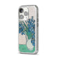 Irises By Vincent Van Gogh iPhone 14 Pro Glitter Tough Case Silver Angled Image