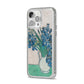 Irises By Vincent Van Gogh iPhone 14 Pro Max Clear Tough Case Silver Angled Image