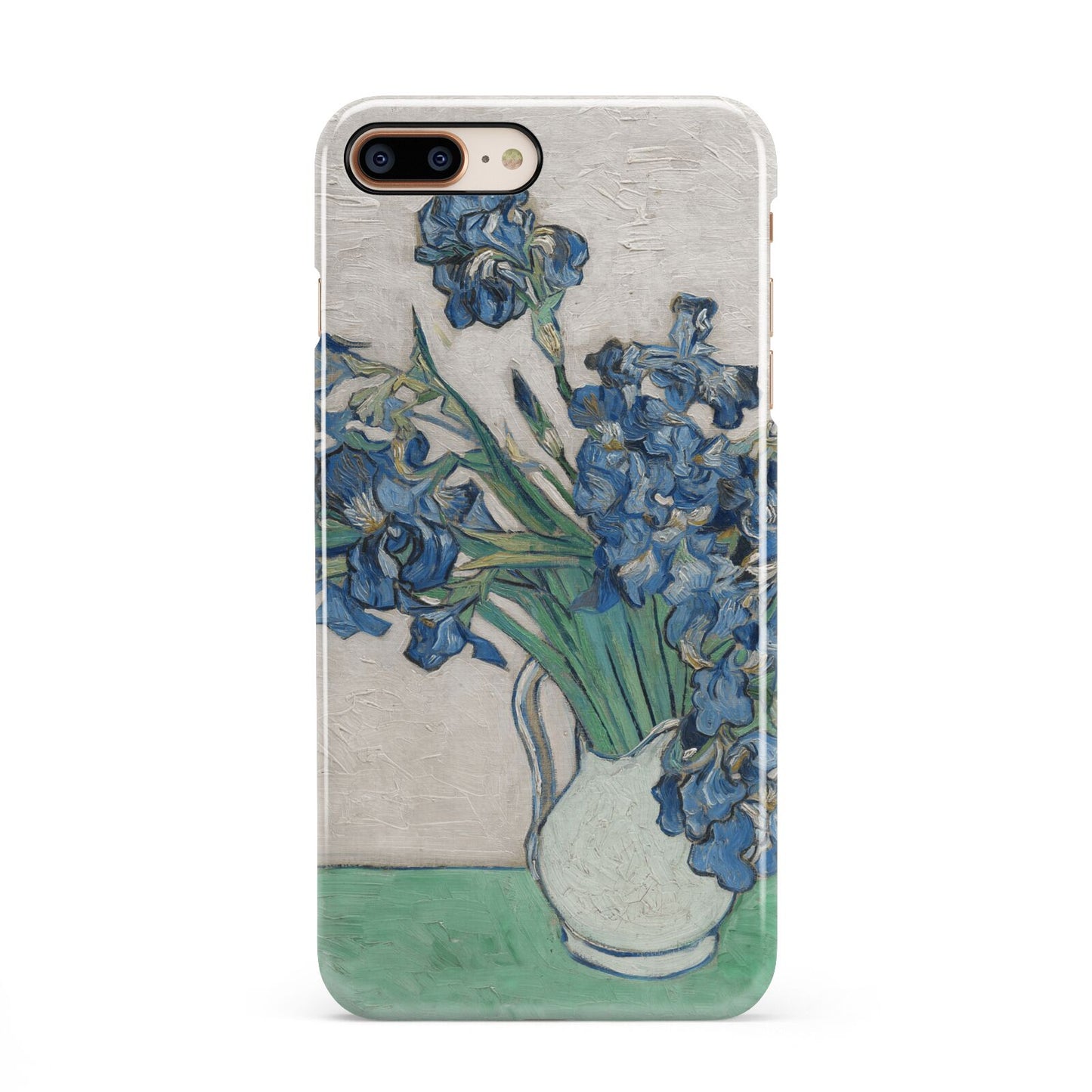 Irises By Vincent Van Gogh iPhone 8 Plus 3D Snap Case on Gold Phone
