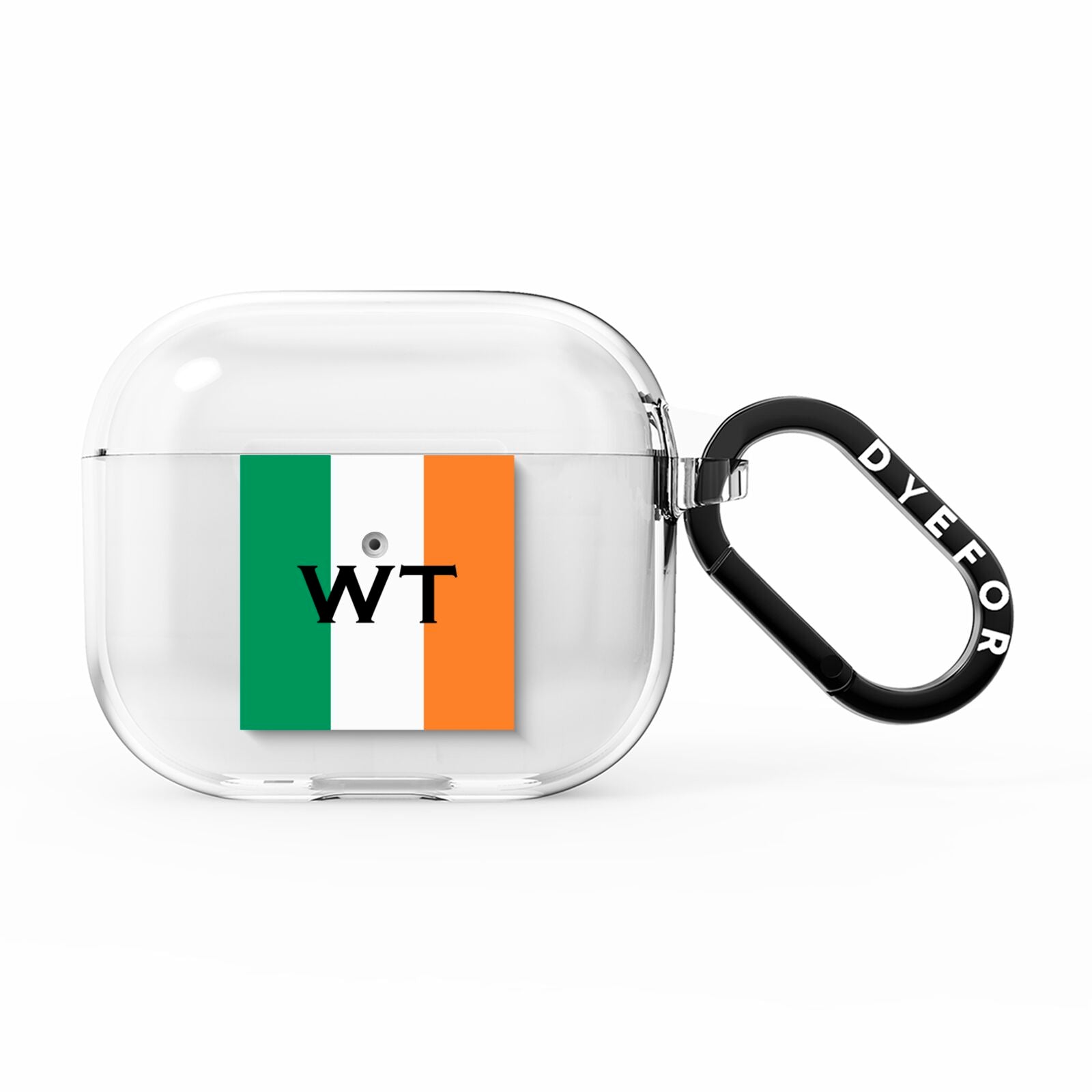 Irish Colours Personalised Initials AirPods Clear Case 3rd Gen