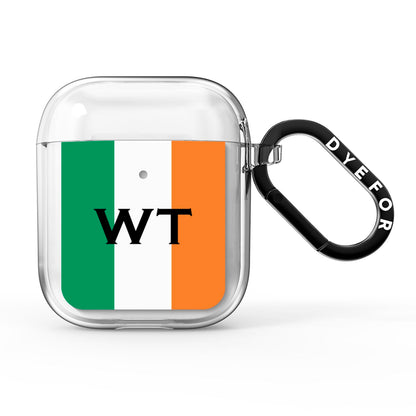Irish Colours Personalised Initials AirPods Clear Case