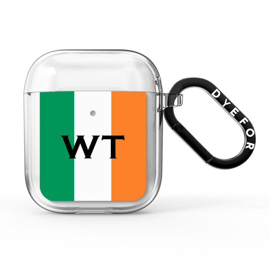 Irish Colours Personalised Initials AirPods Clear Case
