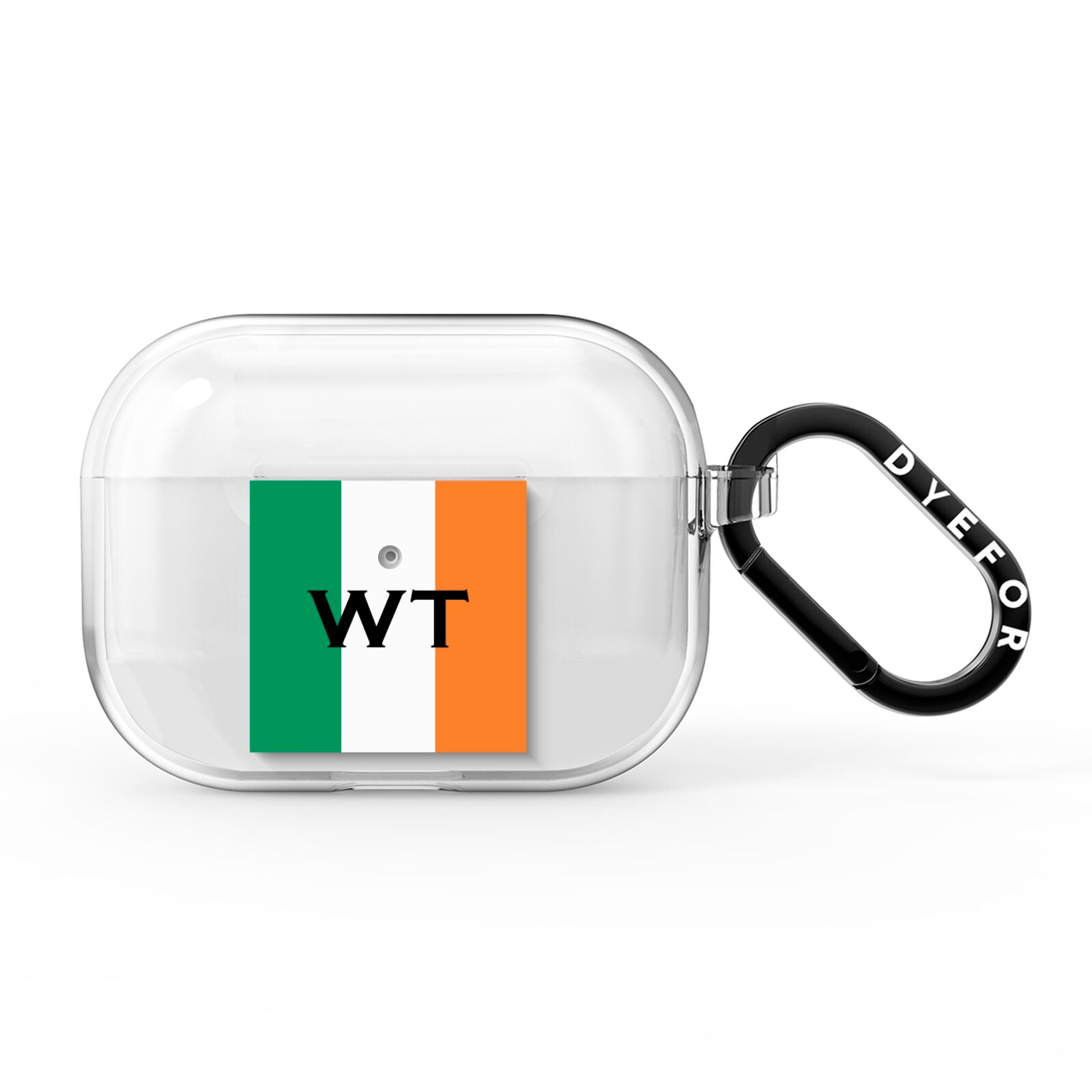 Irish Colours Personalised Initials AirPods Pro Clear Case