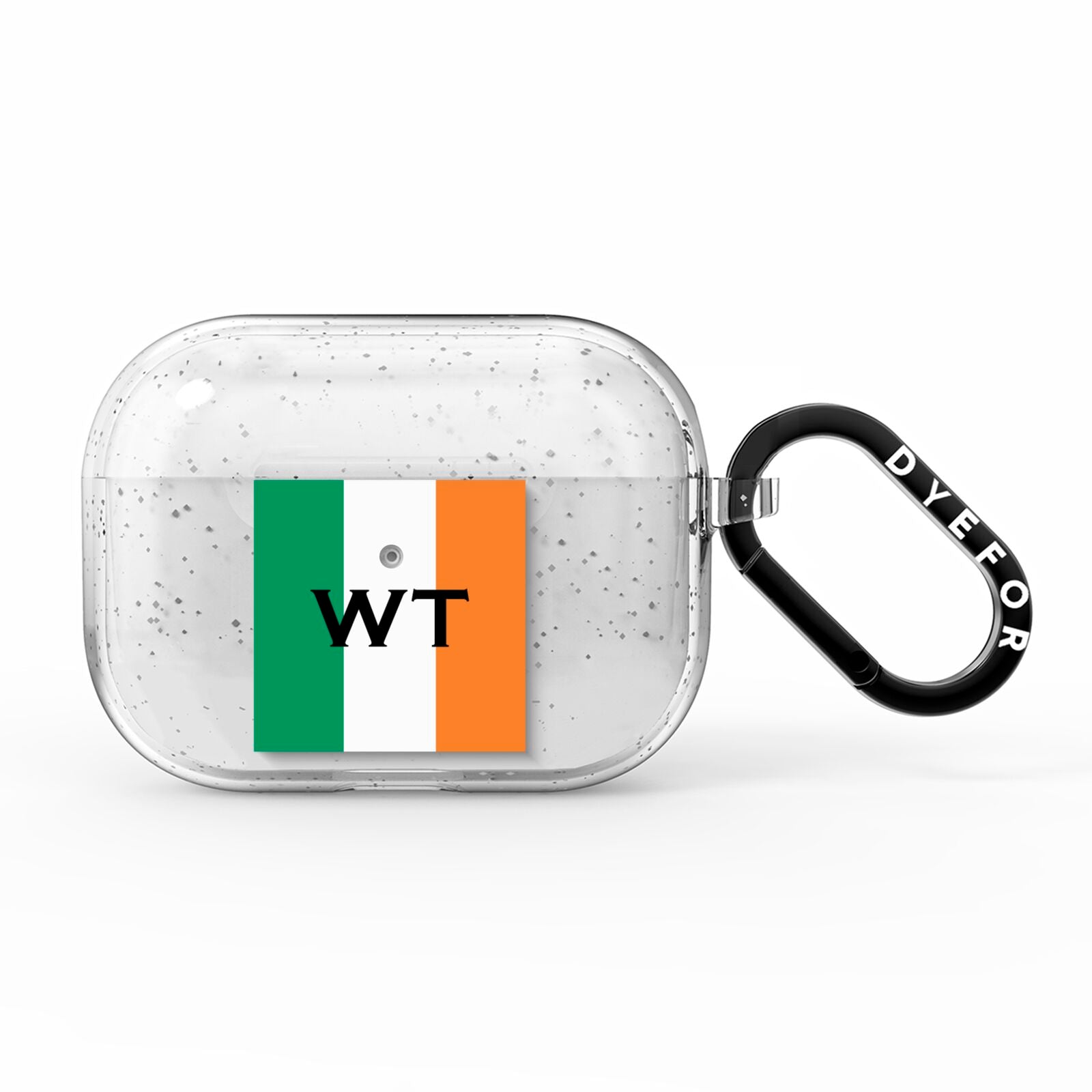 Irish Colours Personalised Initials AirPods Pro Glitter Case