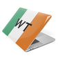 Irish Colours Personalised Initials Apple MacBook Case Side View