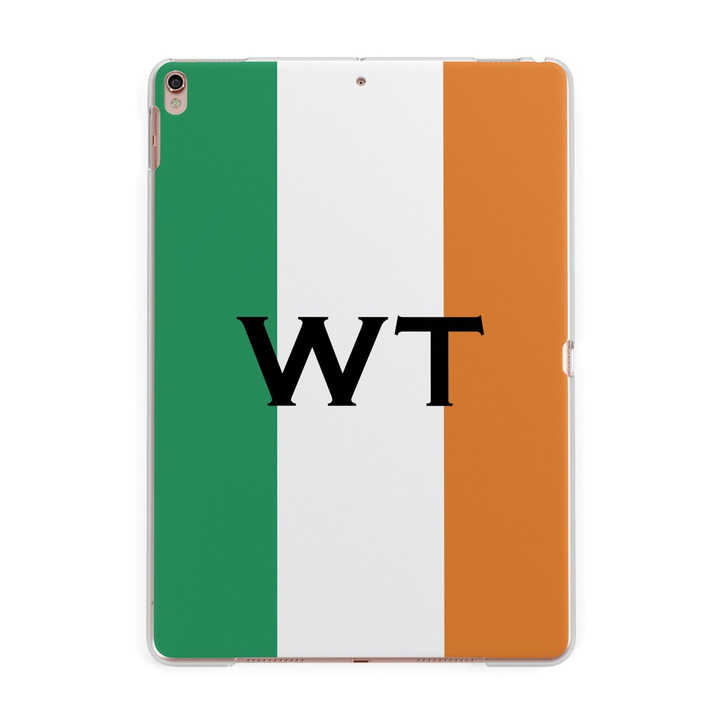 Irish Colours Personalised Initials Apple iPad Rose Gold Case