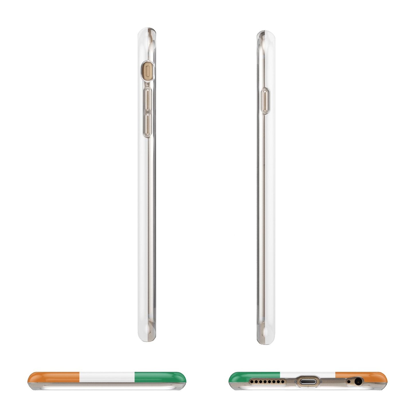 Irish Colours Personalised Initials Apple iPhone 6 Plus 3D Wrap Tough Case Alternative Image Angles