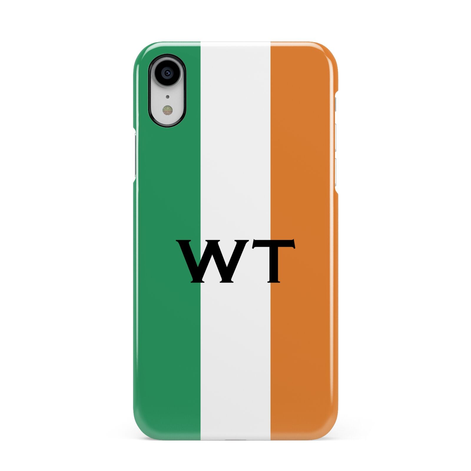Irish Colours Personalised Initials Apple iPhone XR White 3D Snap Case